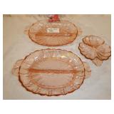 Pink Oyster & Pearl Divided Bowls