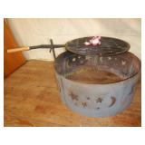 Cast Iron Firepit with Grill