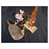 Antietam 1862 Bullet in wood fragment & shot pouch