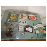 Slate Painted Signs and iron Holder