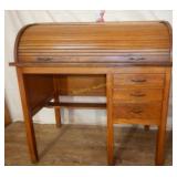 Rolltop Oak Student Desk