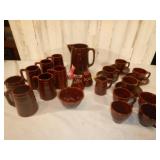 Marcrest Stoneware Pitcher Mugs etc..