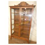 Victorian Oak China Cabinet Display Case