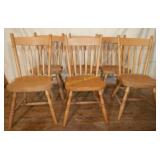 Set of 6 Farmhouse Maple Chairs