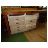 Work Bench with Steel Cabinet 5 drawer bases