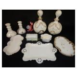 Victorian Milkglass lot