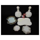 Water Bottles Star Tray Milkglass