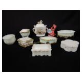 Victorian Boxes Milkglass