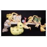 Yellow Ducks Geese Japan Pottery