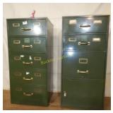 Vintage Metal Files 5 Drawer and  3 with Lock