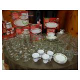 Very Large Lot Christmas China & Glassware