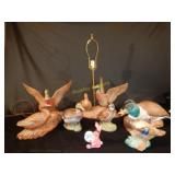 Duck Lamp, Quail & Ducks