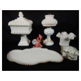 Oil Lamp Candy Dish Tray Hobnail