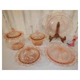 PINK Old Colony Hocking Glass