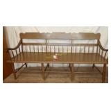 Primtive Settee Bench wide plank seat
