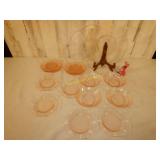 Pink Depression Glass Plates