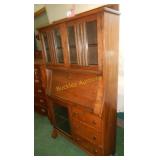 Mission Oak Bookcase Desk