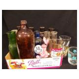 Lot of Larger Glass Bottles