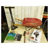 Toy Wheel Barrow And Tools