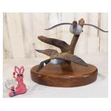 2 Carved Geese