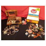 German Jewelry Box with Jewelry