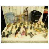 2 Buckets Of  Garden Tools