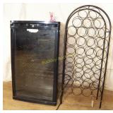 Frigidaire Wine Refrigerator & Metal Wine Rack
