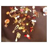Jewelry Lot Costume Bracelets, Earrings, Pins