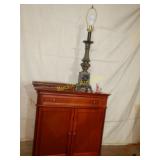 Metal Lamp, Corner Cabinet & Shelf