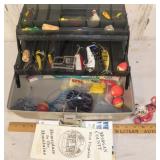 Tackle Box with Vintage Fishing Lures