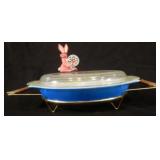 Pyrex Covered Bowl with carrier MCM