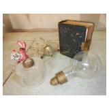 Early Light Blub Oil Lamp & Leather Book
