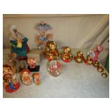 Vintage Christmas &Glass Paperweight