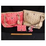Pink and Tan Coach Purses