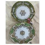 ORNATE PLATE AND FOOTED BOWL