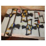 LOT OF QUICK GRIP CLAMPS AND MORE