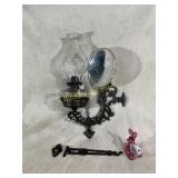 Victorian oil wall lamp