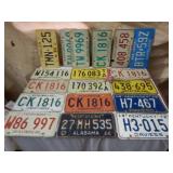 18 License Plates Mixed States