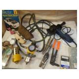 Angle Grinder, Pop Rivet Set,  Air Regs. & more