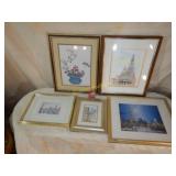 5 Prints some Artist  signed