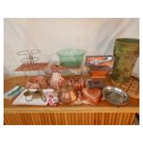 Copper Molds Bowl Planter Brass  lot