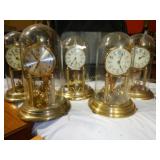 5 Glass Dome Anniversery Clocks