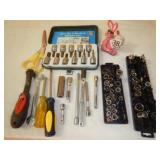 1/4' Sockets, wrenches Hex drivers