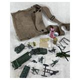 Army Toys w/shoulder bag