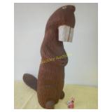 Wooden Beaver Sculpture