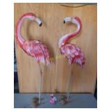 Pair of Flamingos Metal