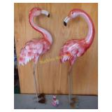 Pair of Flamingos Metal