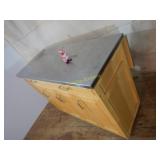Metal Top Kitchen Cart