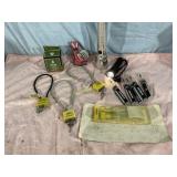 Gun locks, Gun oil, working Flashlights