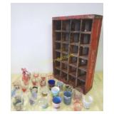 Shot Glass Collection wood coca-cola Tray